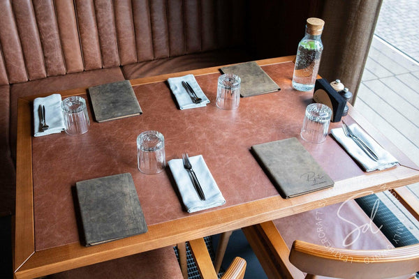 menu leather holder for restaurant 4.25x11 shopdaddy studio