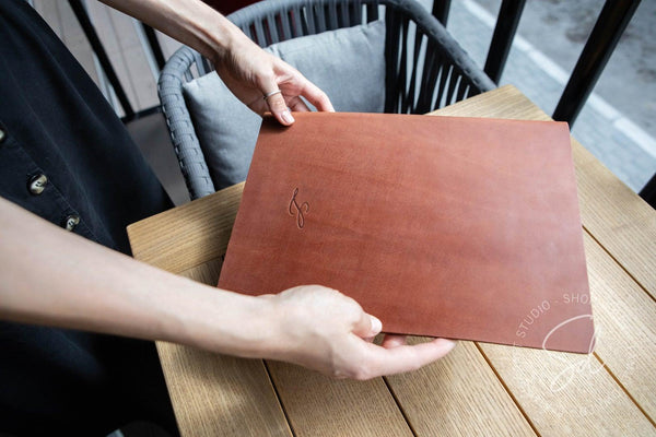 Leather Menu Cover with Cork - Shopdaddy-Studio