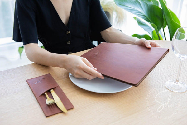 Leather Menu Cover with Cork - Shopdaddy-Studio