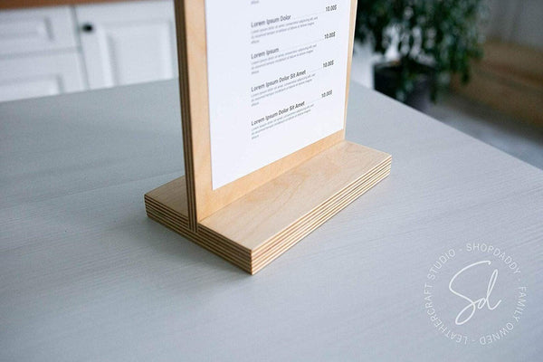 cafe Straight Wooden Table Stand with Binder