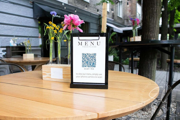 contactless Wooden Table Stand with Two side Clips