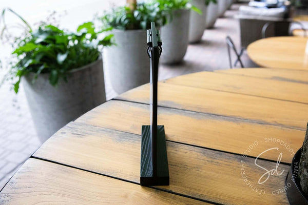 Wooden Table Stand with Two side Clips touch free for guests