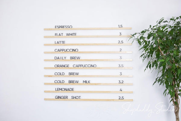 baker cafe menu wall board shopdaddy studio
