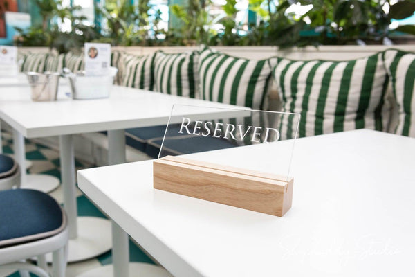 cafe table reserved sign shopdaddy studio