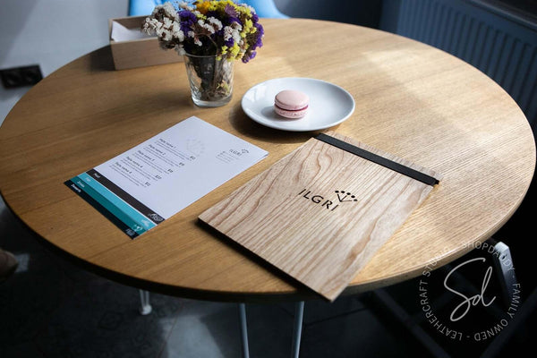 bar wooden Lacquer Menu Board with Elastic Band
