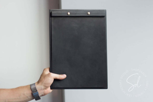 elegant Menu Holder with Leather Cover
