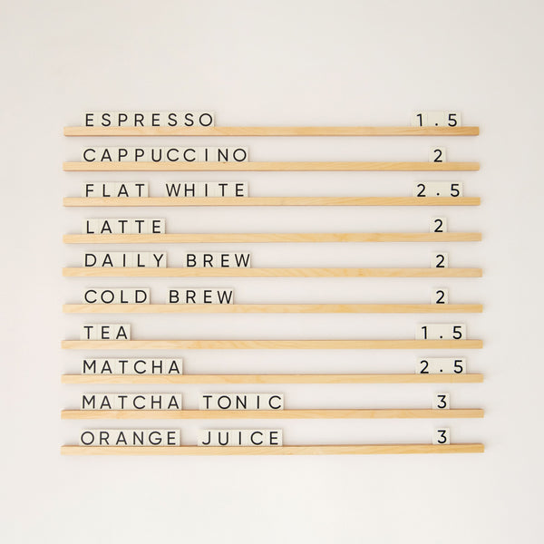 Wall Menu Letter Board