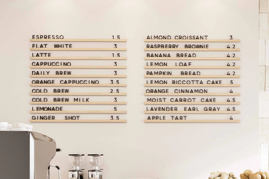 Wall Menu Letter Boards | Shopdaddy-Studio
