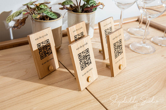 Set Of 5 pcs QR Code Signs