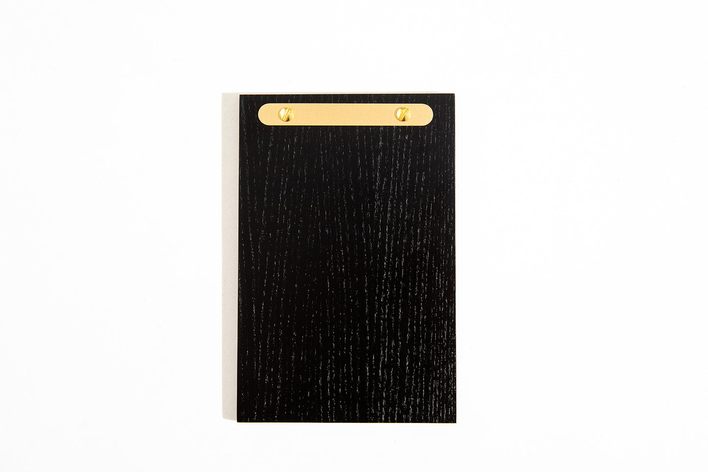 Ashwood Menu Holder with Rounded Brass Plank