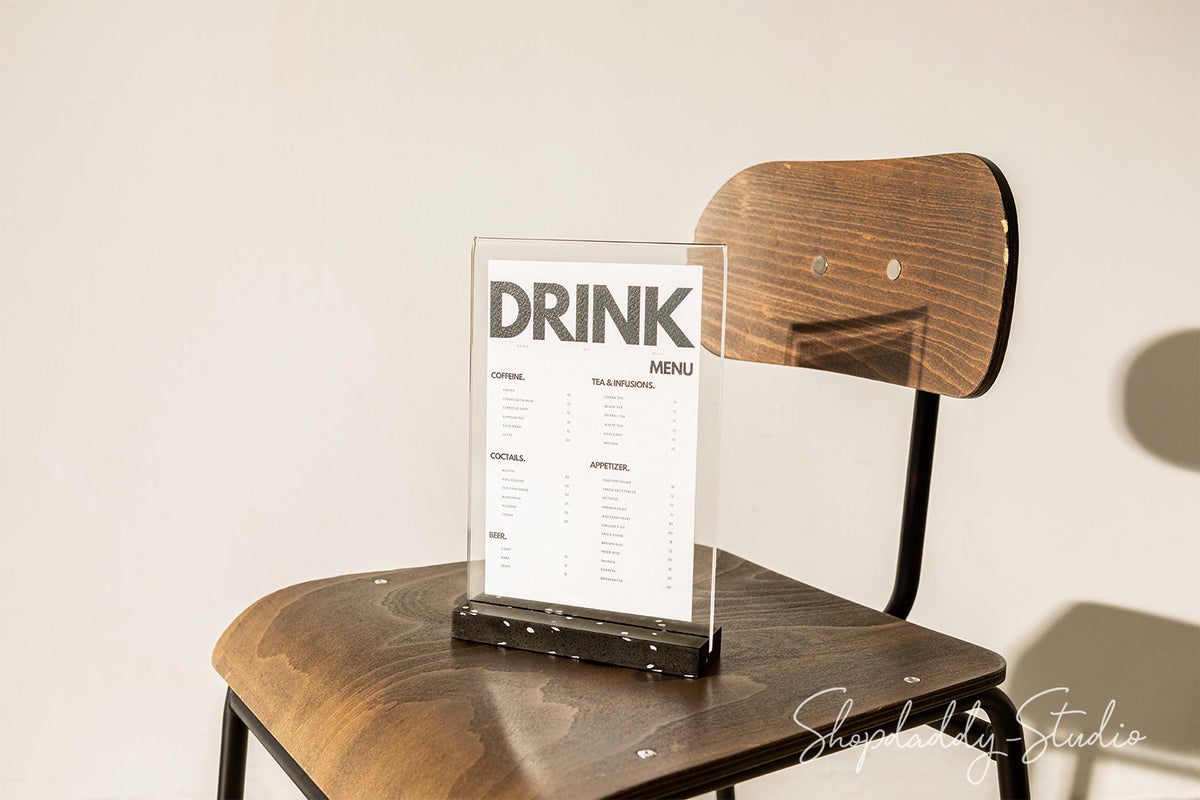 Black Plastic Stand Acrylic Sleeve