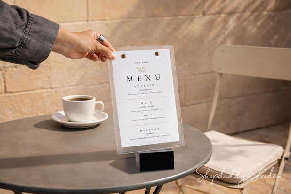Black Bar Base with Acrylic Plate for Cafes and Bars