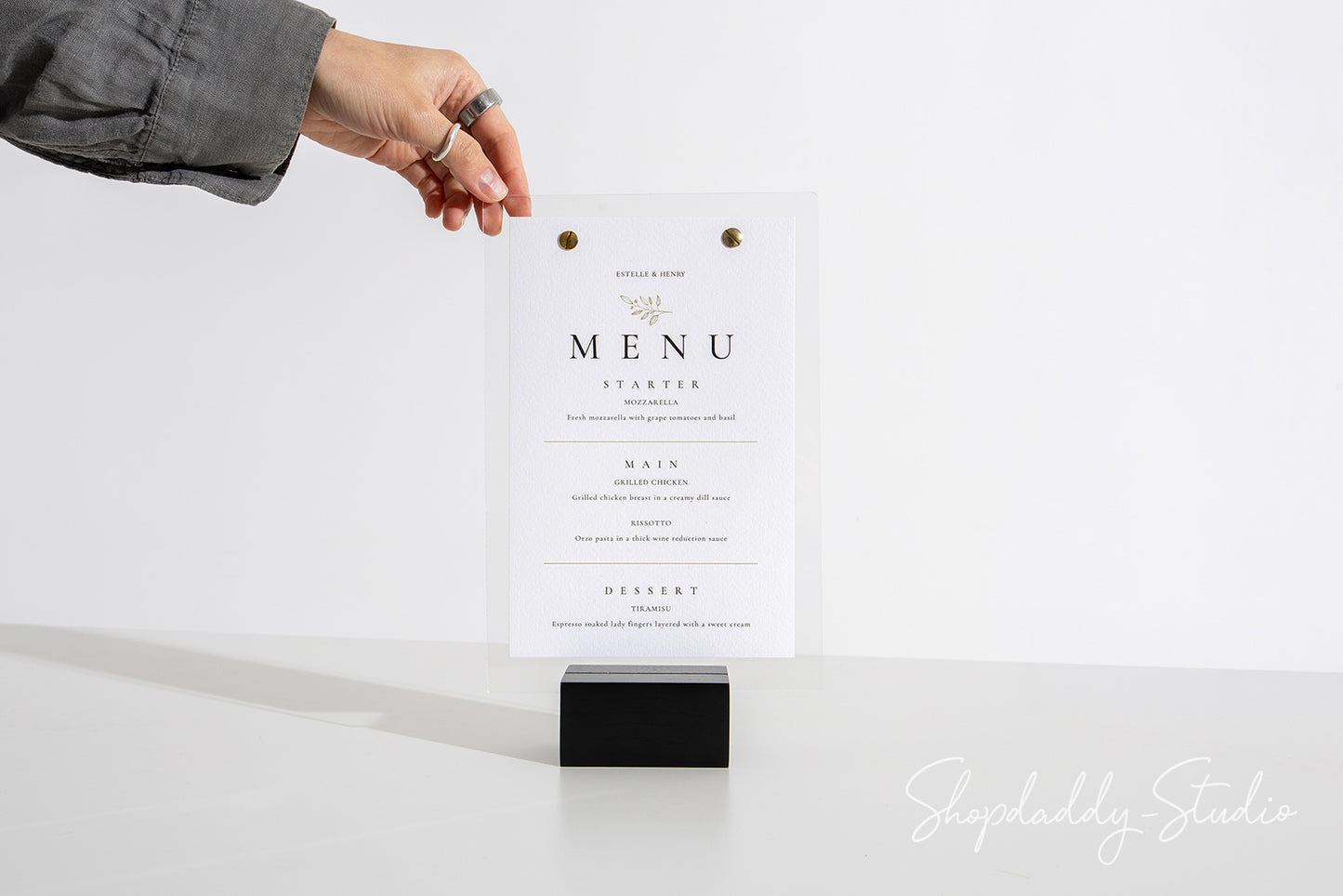 Black Bar Base with Acrylic Plate for Hospitality