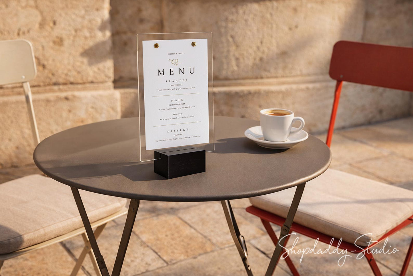 Black Bar Base with Acrylic Plate for Restaurants