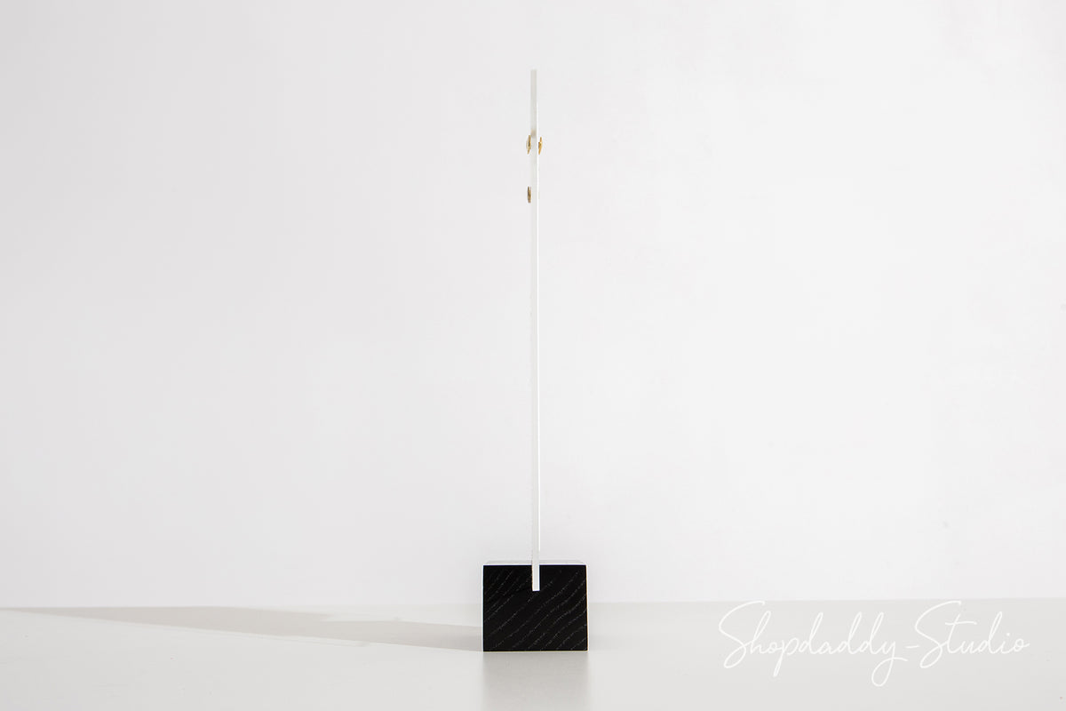 Black Bar Base with Acrylic Plate for Tabletop Menus