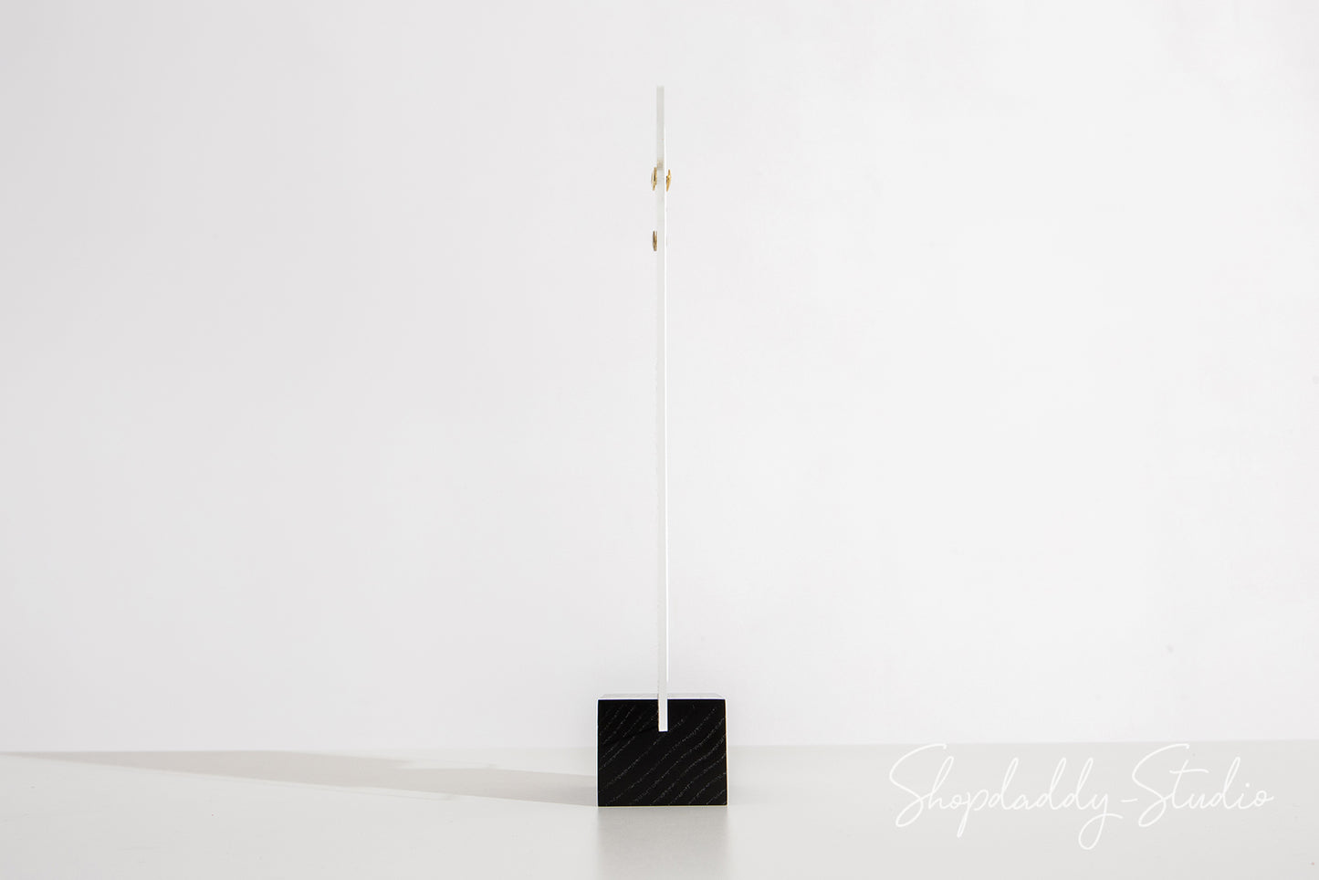 Black Bar Base with Acrylic Plate for Tabletop Menus