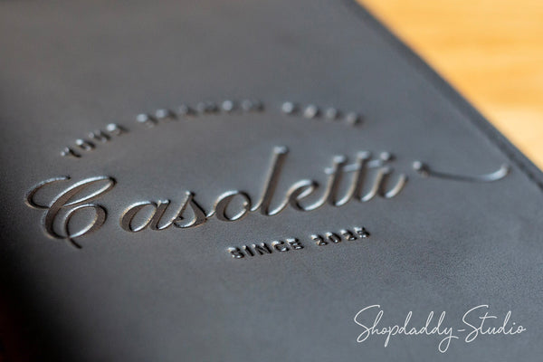 Black Leather Server Book with Pen Loop for Hospitality
