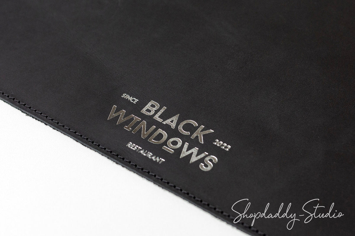 Black Leather Table Dining Placemat for Table Settings