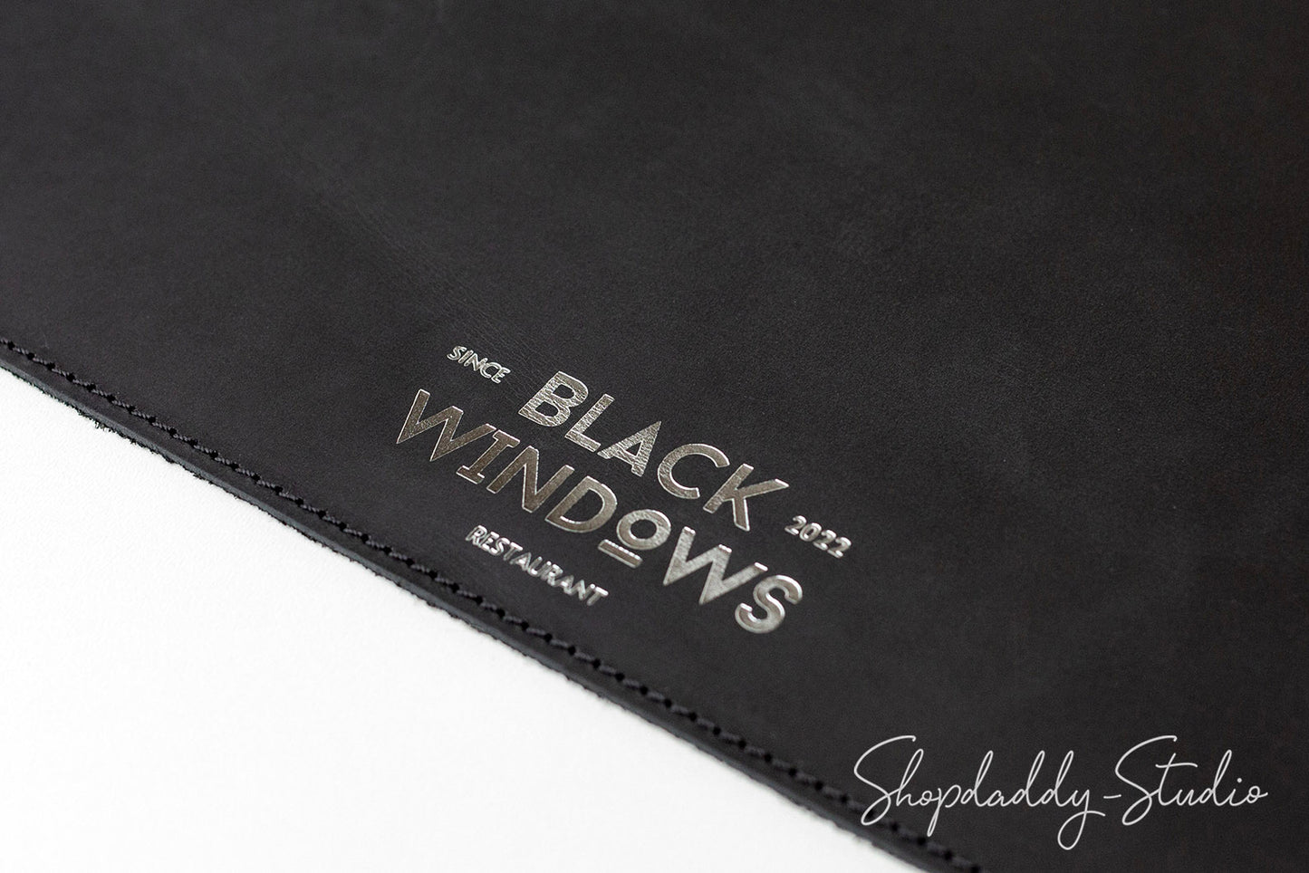 Black Leather Table Dining Placemat for Table Settings