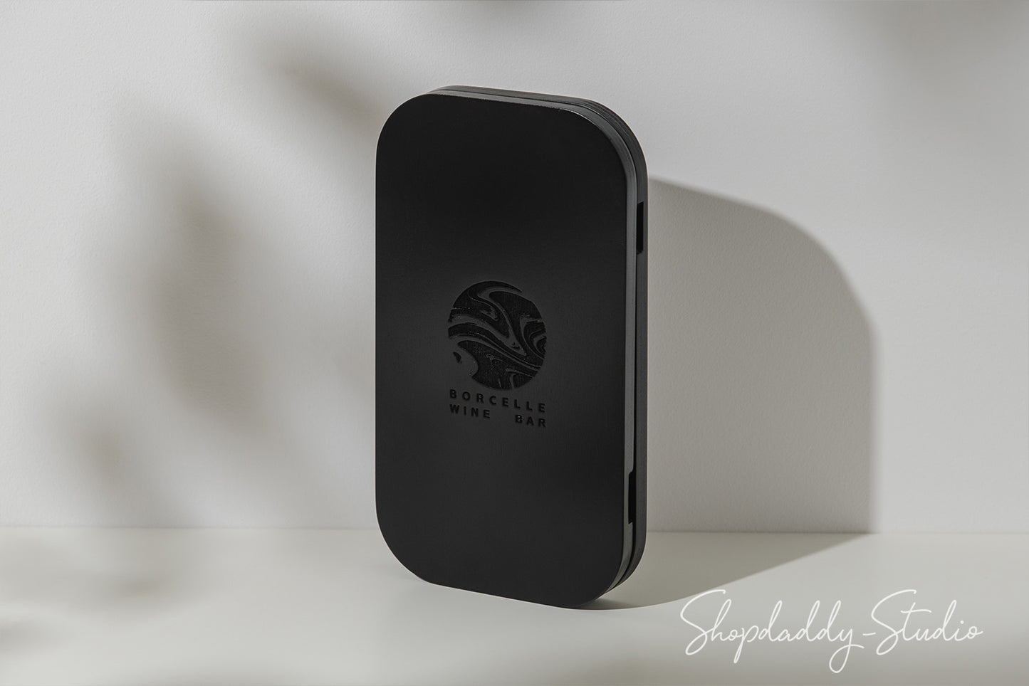 Black Oval Wood Check Holder With Magnets for restaurant