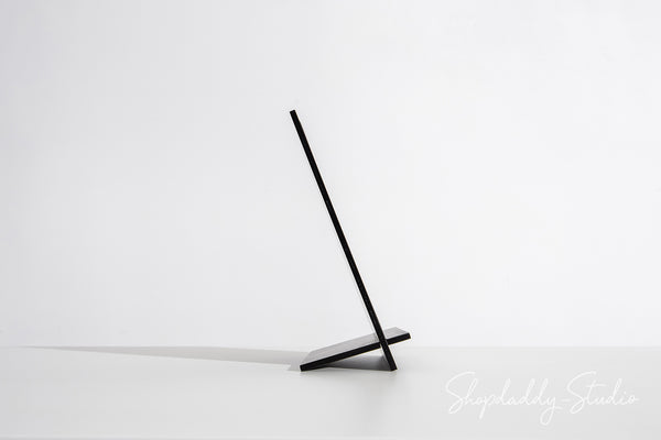 Black Plywood Angled Table Tent with Custom Logo