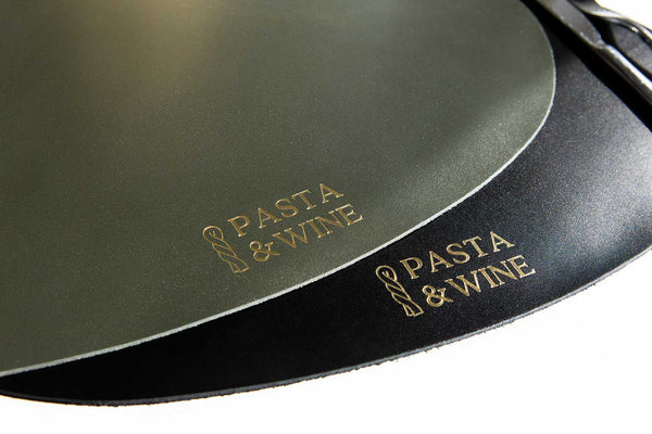 Black Thick Leather Pable Table Dining Placemat for cafe