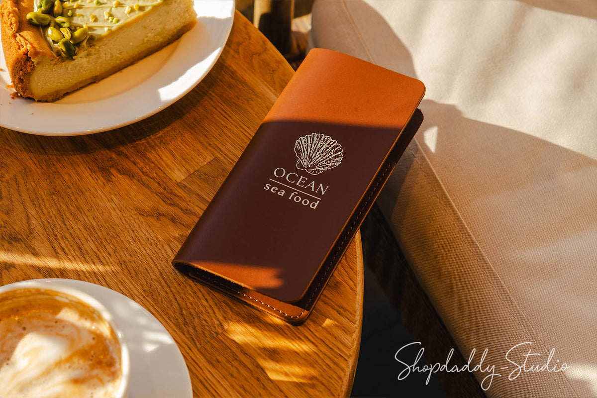 Brown Rounded Bill Presenter for cafe