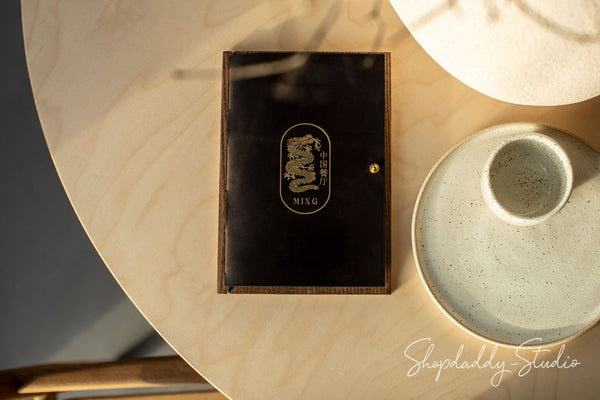 Cafe Bar Leather and wooden Menu Covers