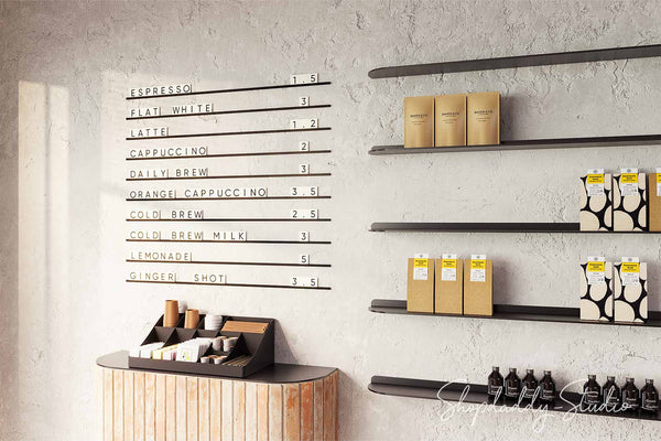 Changeable Wall Menu Board With Letters
