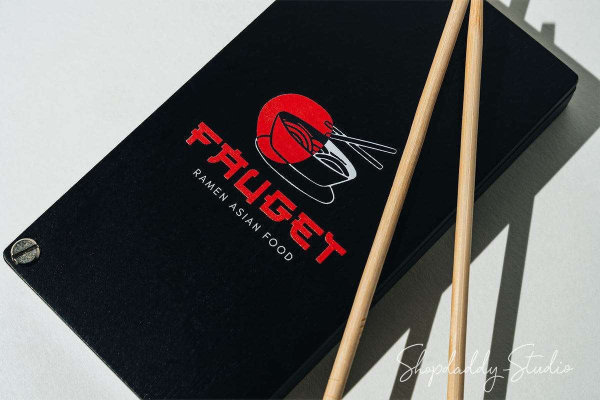 Check Holder Box with Rotating Lid in black plywood