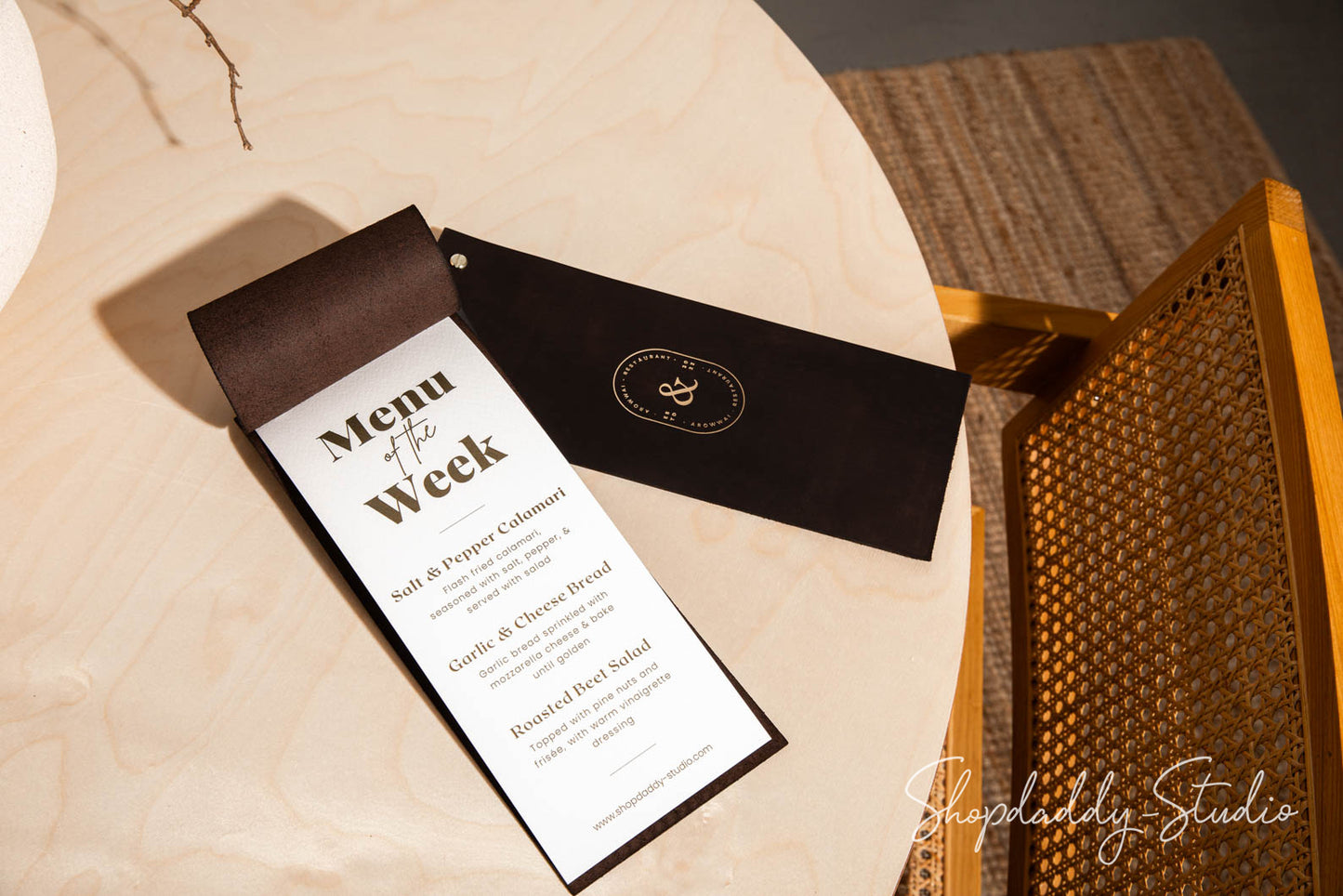 Chocolate Double Leather Menu Cover