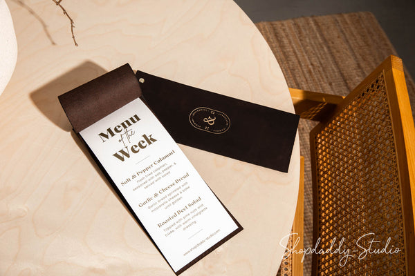 Chocolate Double Leather Menu Cover
