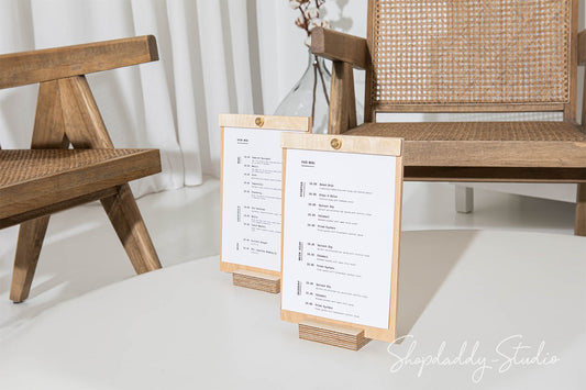 Classic Wooden Menu Holder