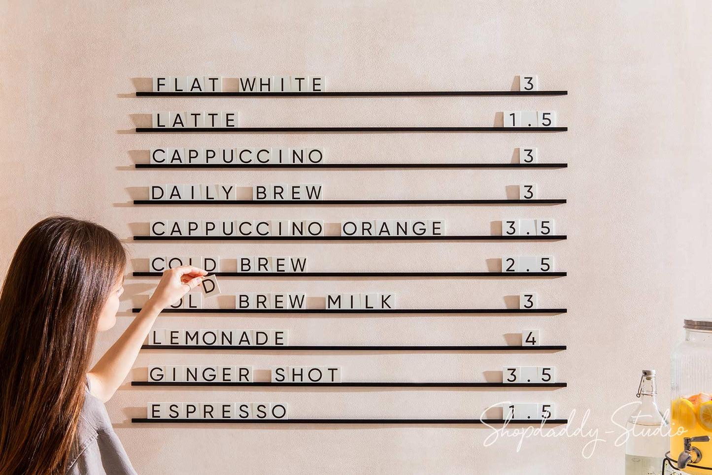Coffee Menu Display Board