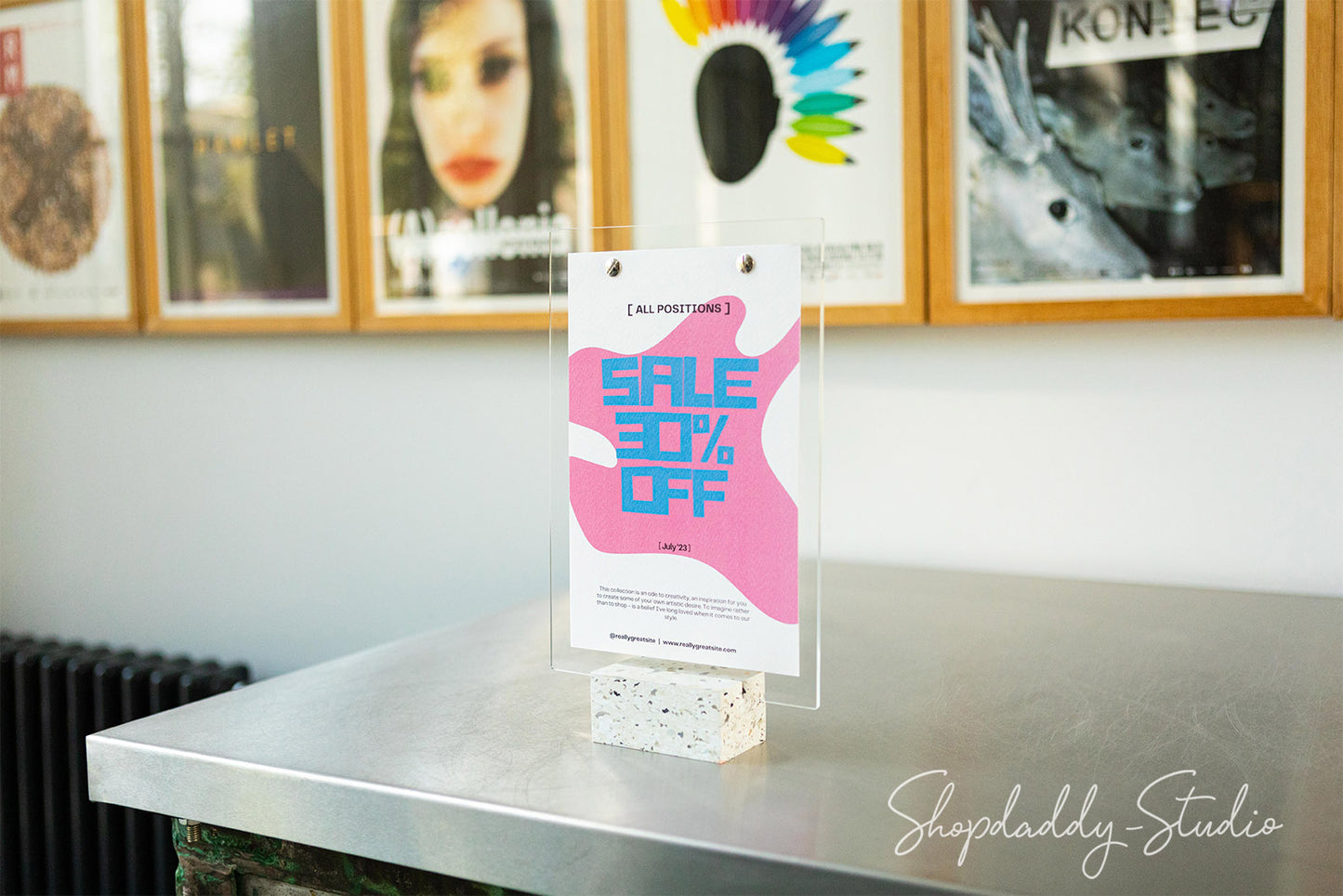 Compact Acrylic Tabletop Menu Holder
