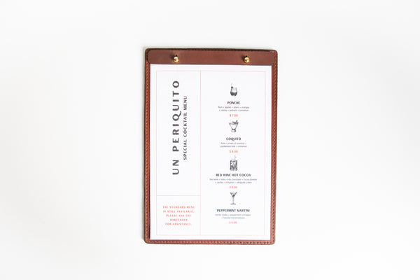 Personalized Brown Double Leather Holder with Caburn Plank
