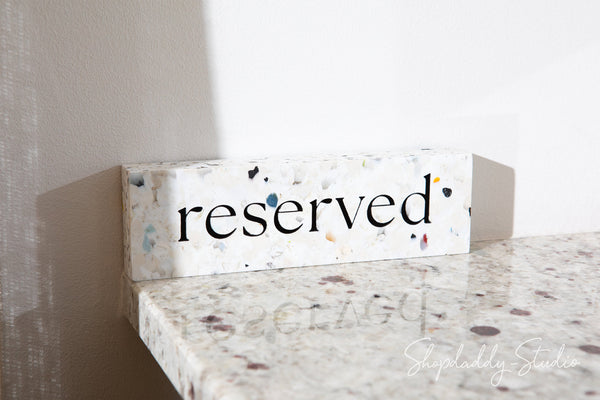 Compact Portable Restaurant Reserved Sign For Table