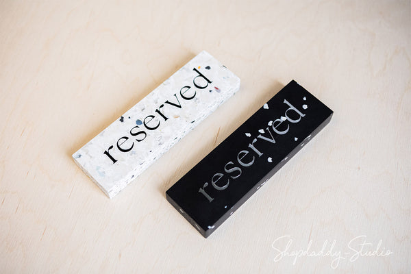 Compact Restaurant Reserved Table Signs