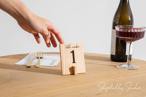 Compact Set Of Table Numbers With Qr Code for restaurant