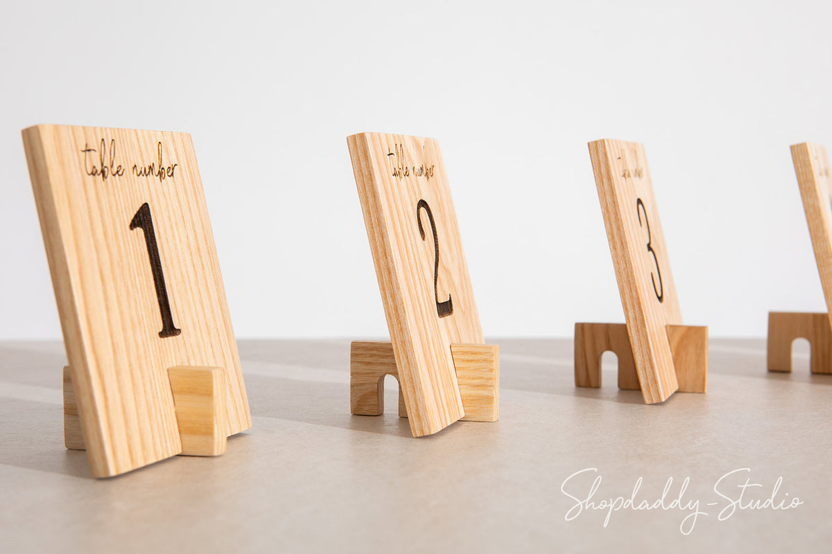 Compact Set Of Table Numbers With Qr Code for wedding