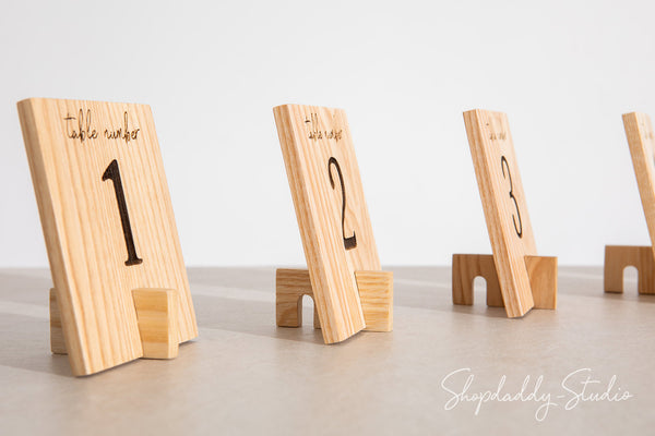Compact Set Of Table Numbers With Qr Code for wedding