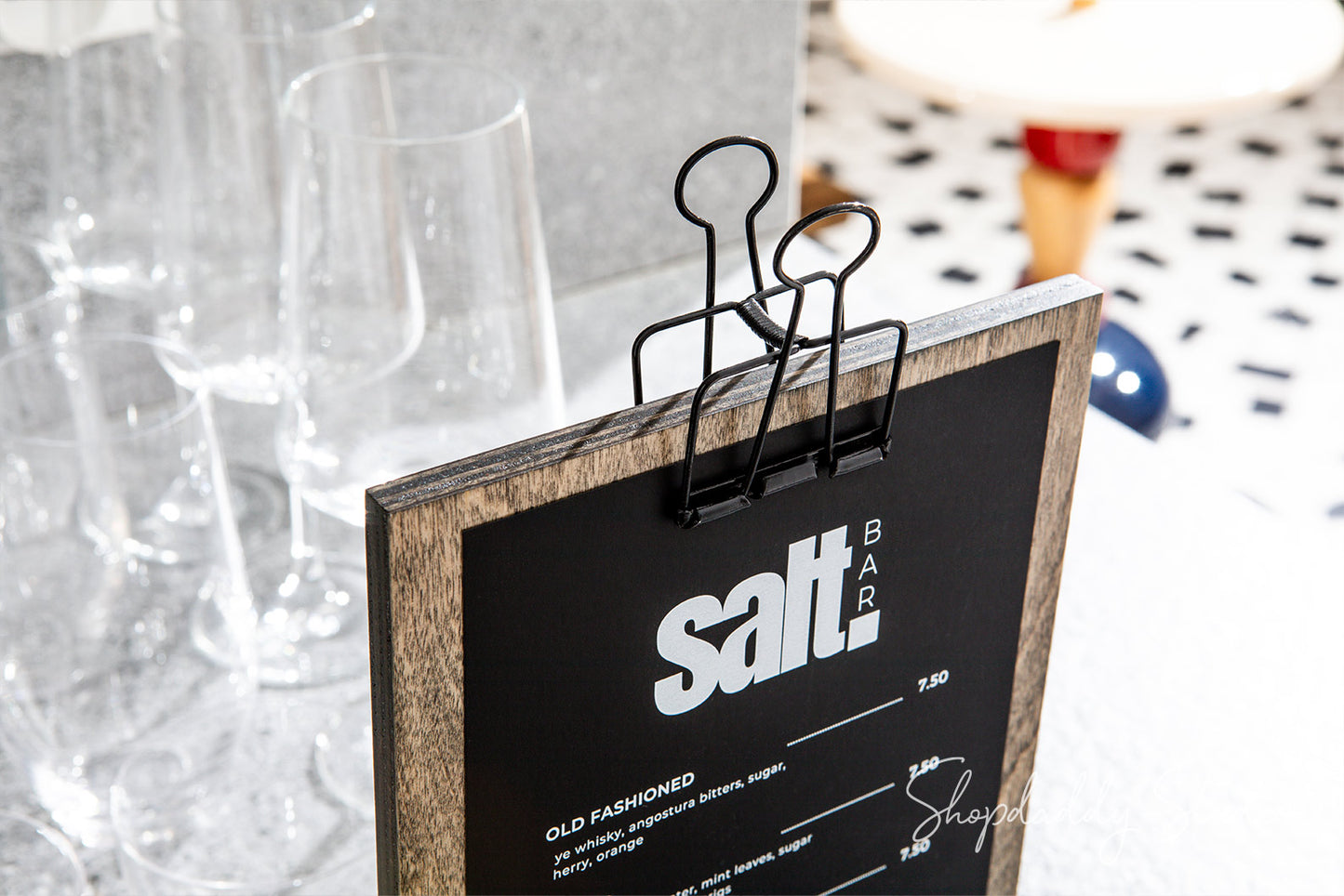 Custom Clipboard Menu Table Sign for Drink Menu