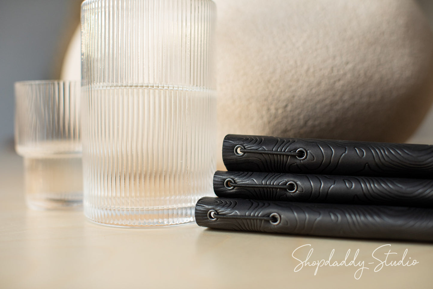 Custom Embossed Menu Covers black
