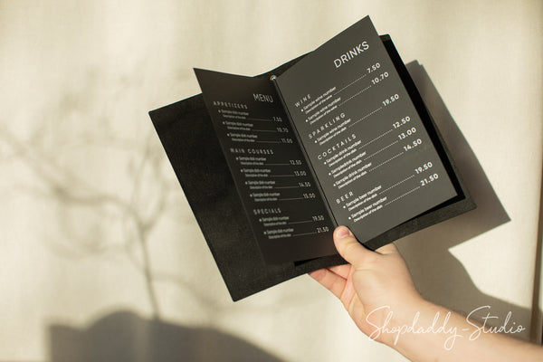 Custom Embossed Menu Holder