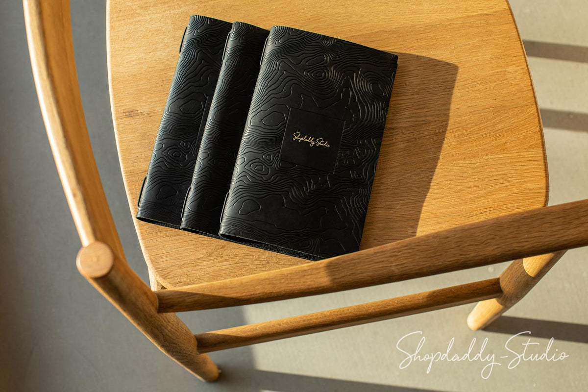 Custom Embossed leather Menu Holder