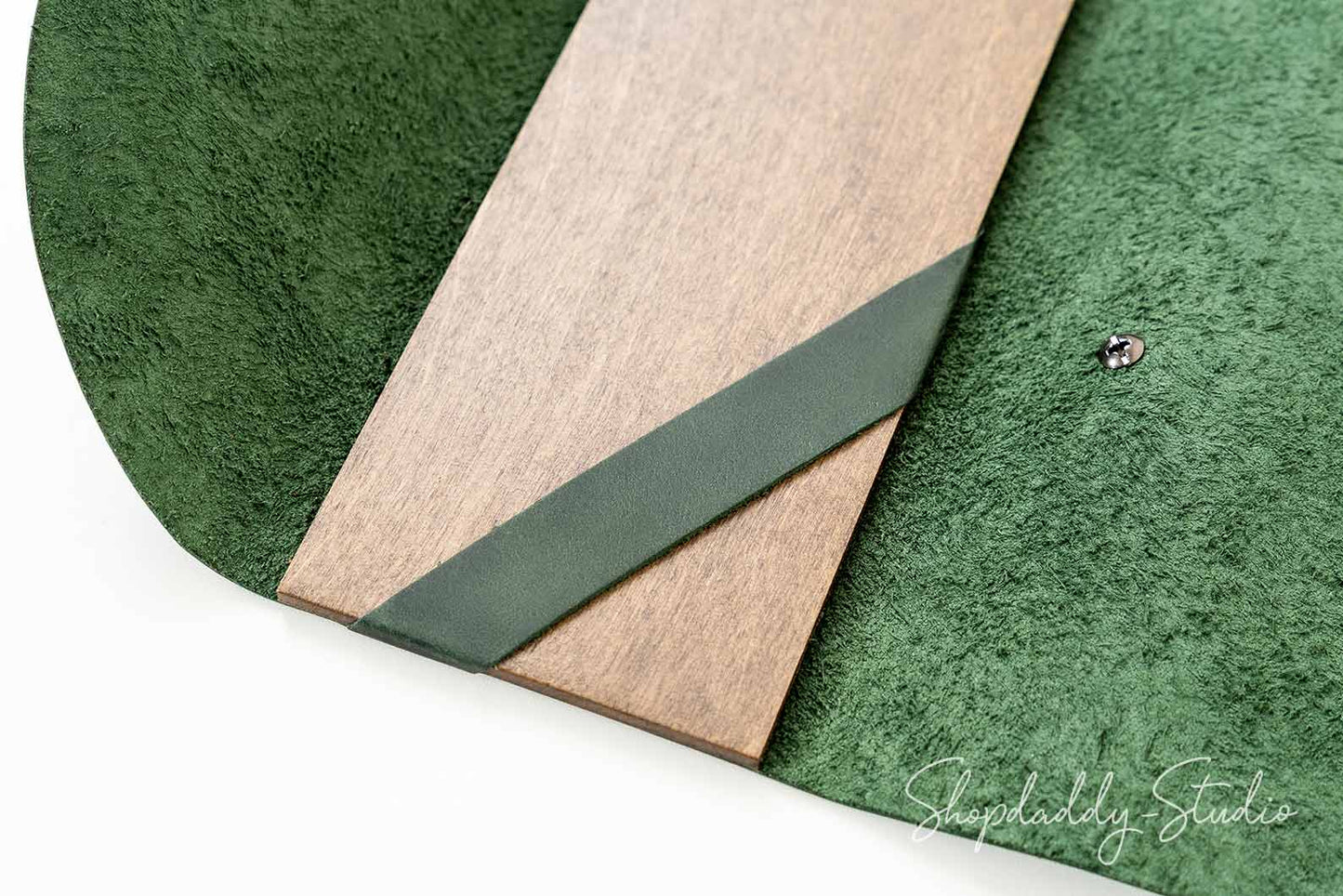 Custom Green Serving Booklet with Button Stud for cafe