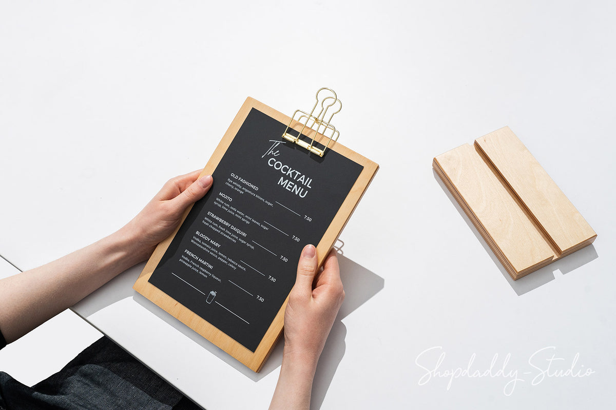Custom Lacquer Straight Wooden Table Stand with Golden Binder