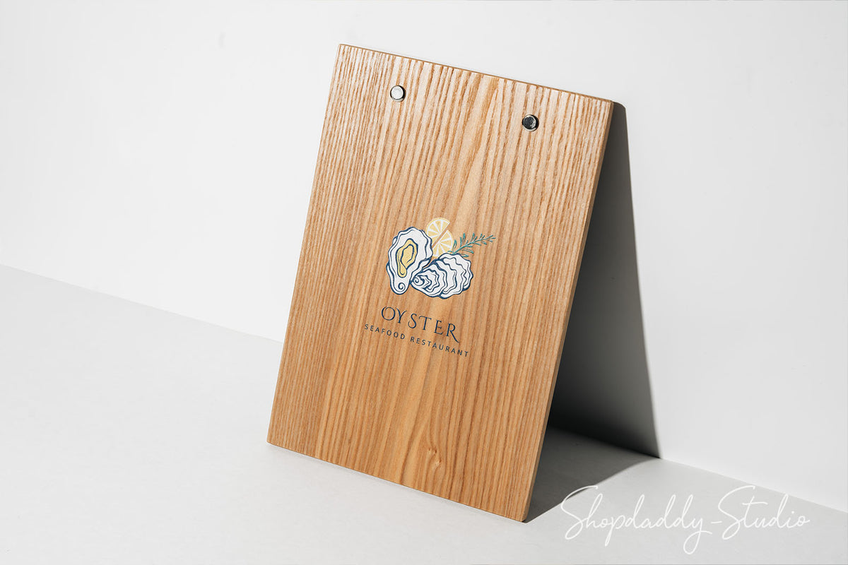 Custom Lacquer Wooden Menu Display for wedding menu