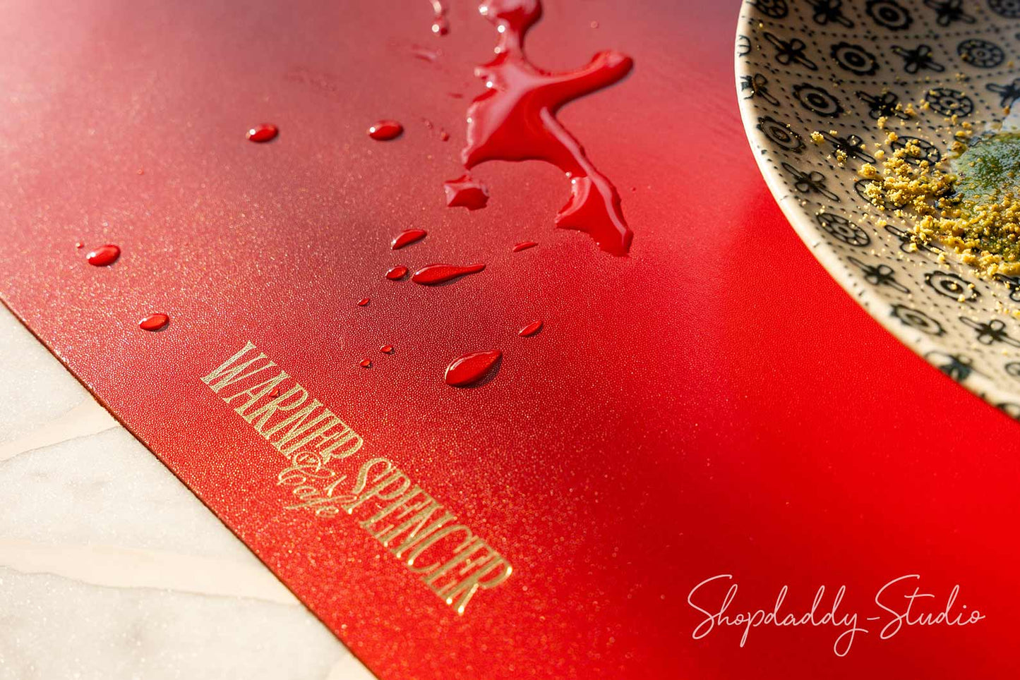 Custom Leather Oval Table Dining Placemat for cafe