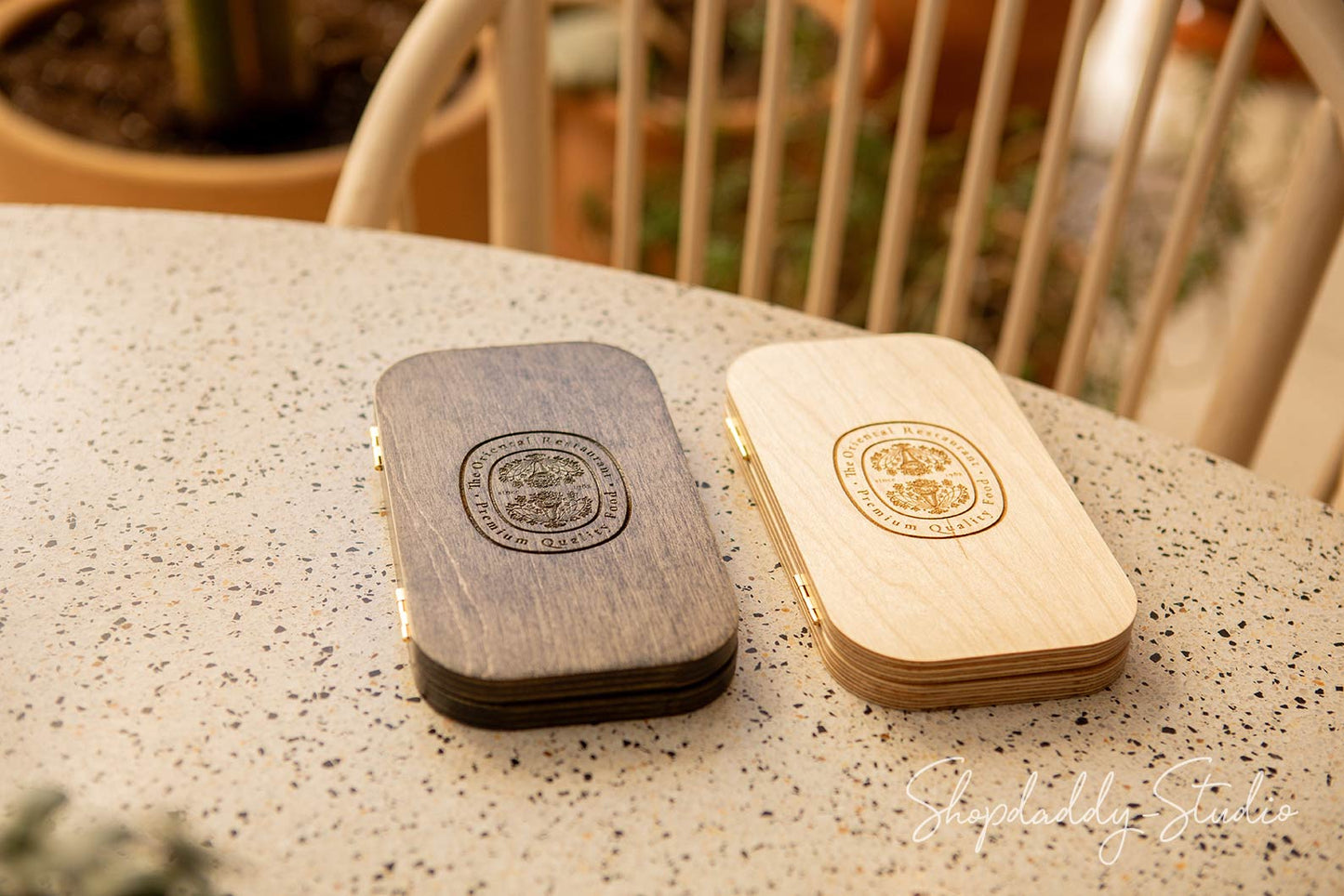 Custom Oval Wood Check Box With Magnets